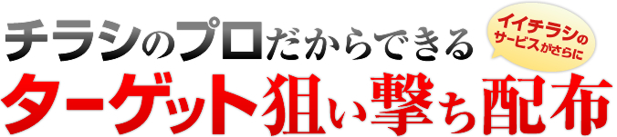 チラシのプロだからできるターゲット狙い撃ち配布