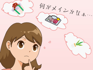 何がメインかなぁ～？と考える女性