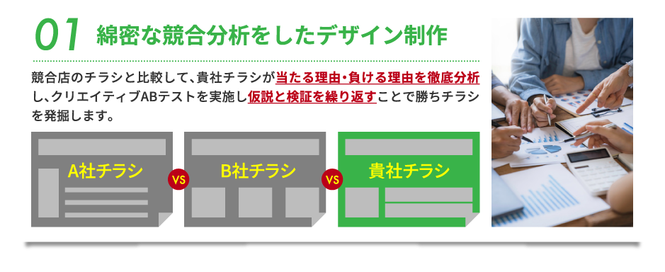 01 綿密な競合分析をしたデザイン制作