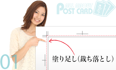フチなし印刷には塗り足し必須!ポストカードのサイズ設定ルール