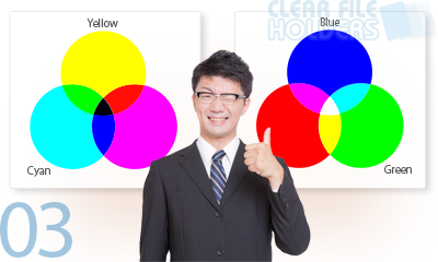 A4クリアファイル入稿データの作り方!RGB→CMYK変換とは
